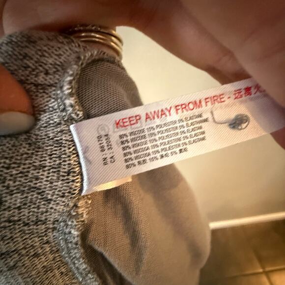 Anthropologie Marisa Hacci Wide Leg Sleep Jumpsuit Romper Jersey Gray Sml Soft - Picture 11 of 16